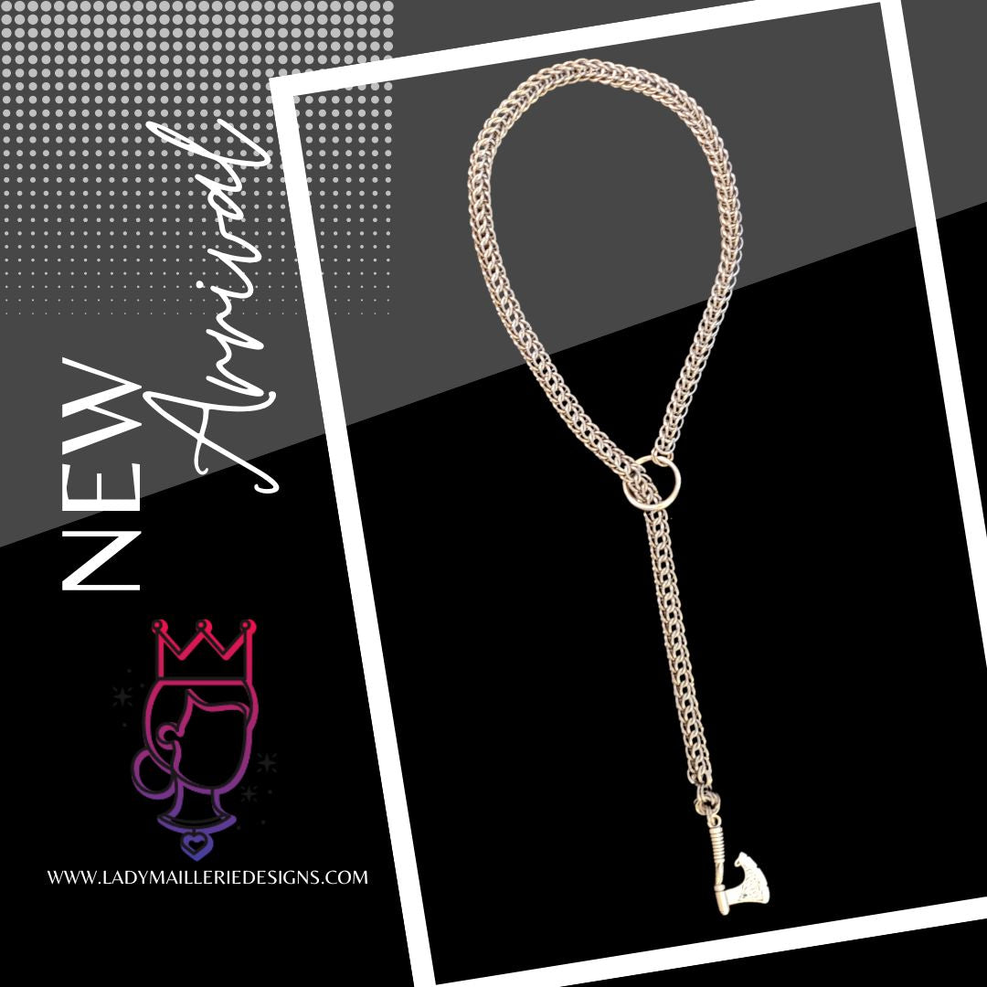 Lariat Style Stainless Steel Necklace