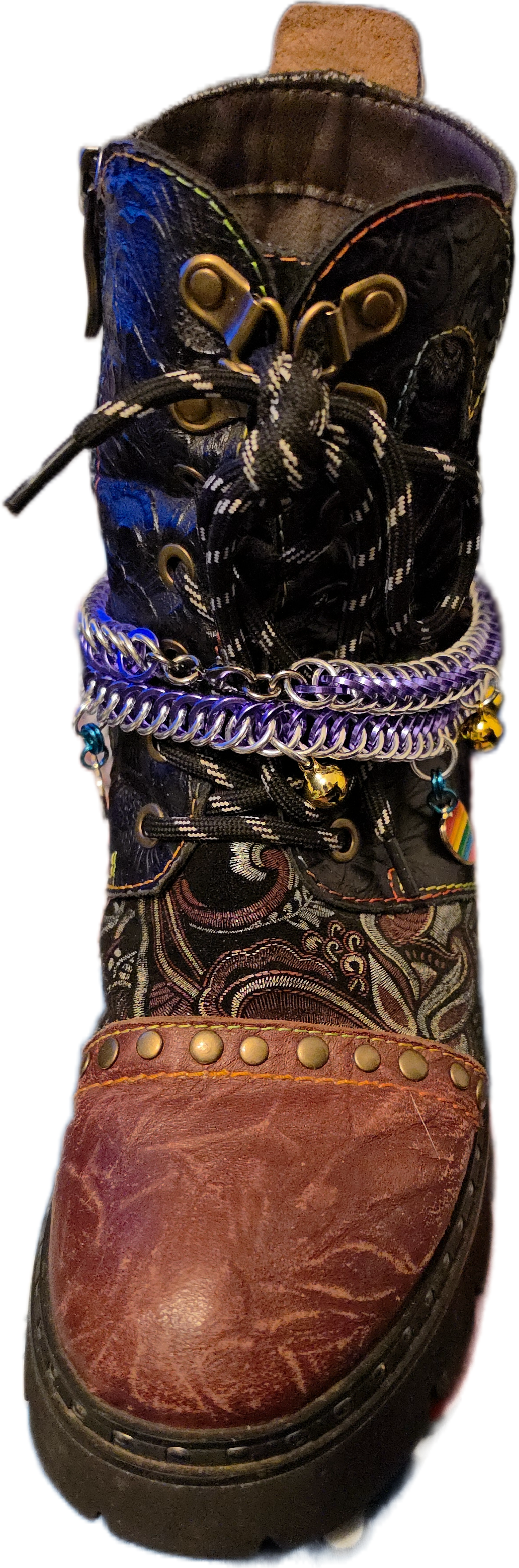 Bootjangles™ Chainmaille Boot Anklet | PRE-ORDER | Handmade Renaissance Faire Jewelry | Jingle Bell Boot Wrap | Sold as a Pair
