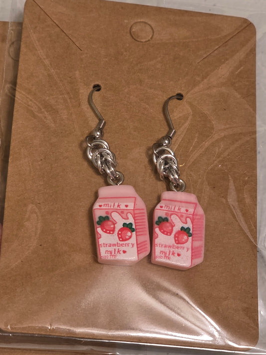 Strawberry Milk Earrings
