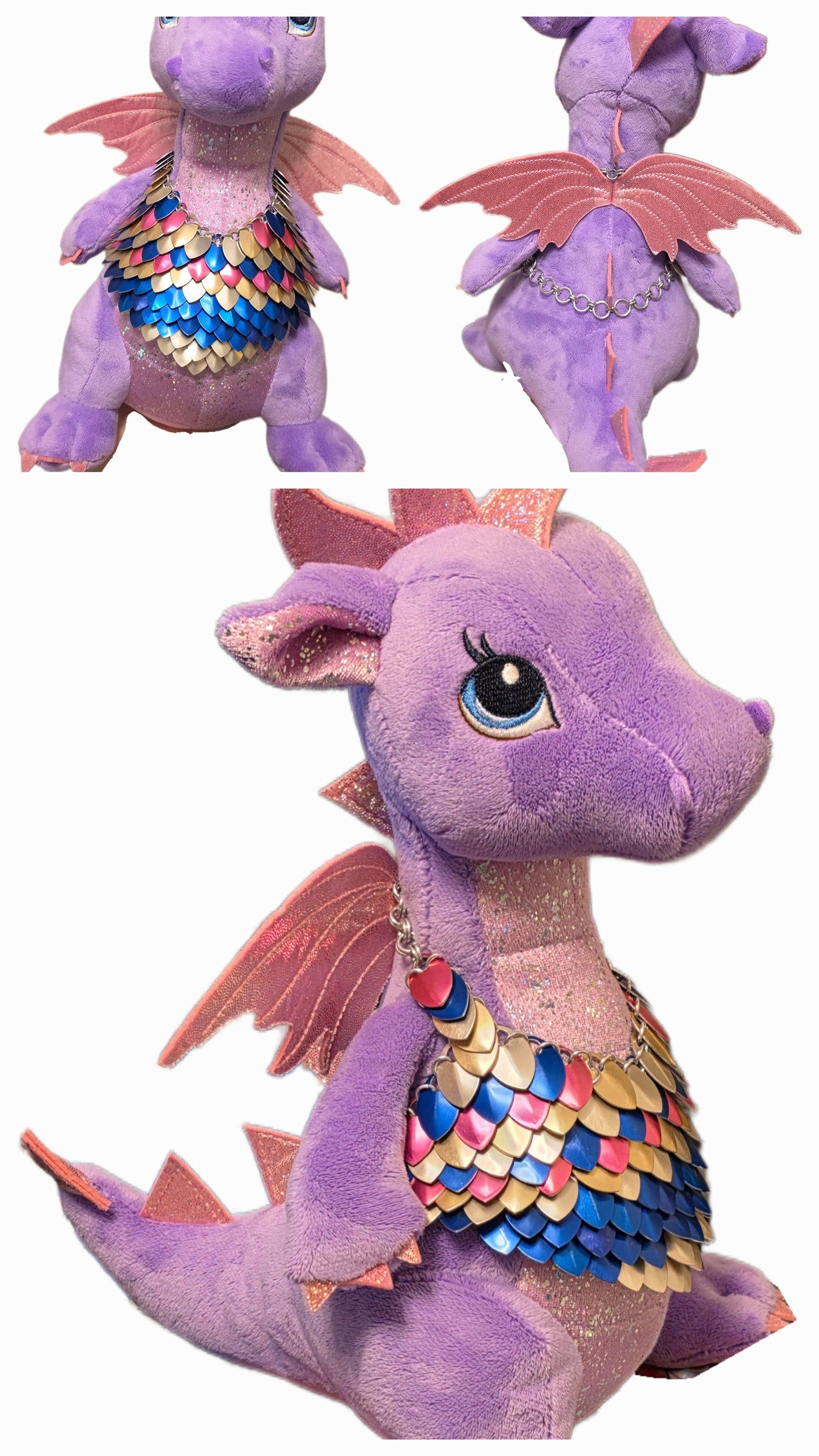 Violet — Armored Dragon Hatchling | One of a Kind | Hand-Armored Scalemaille Companion