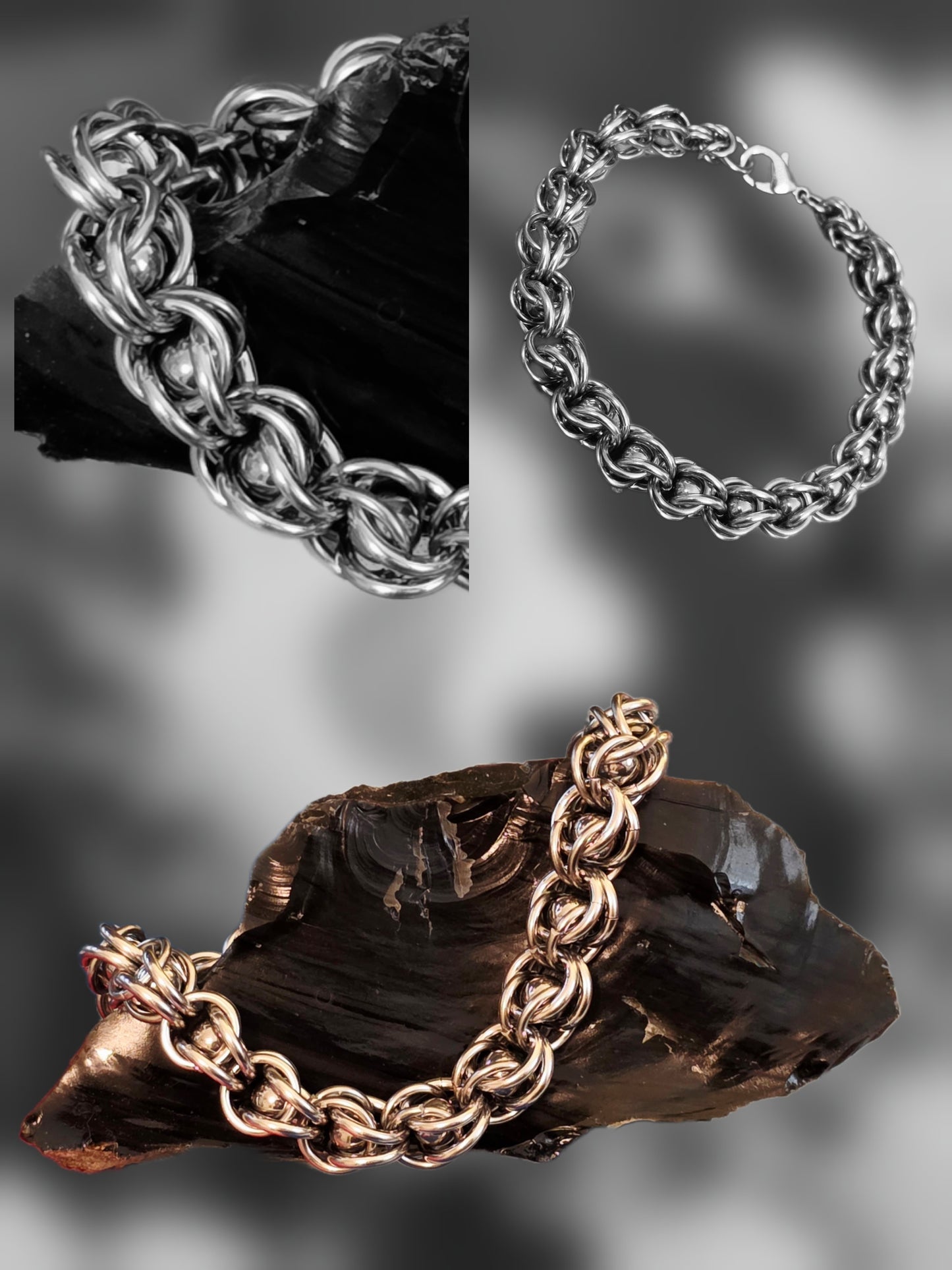 Steel Captured Ball Bracelet