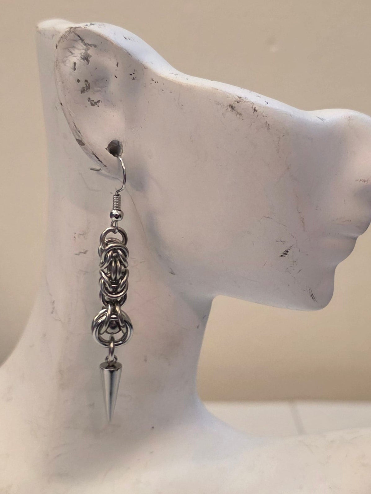 Steel Byzantine Ball Capture Earring