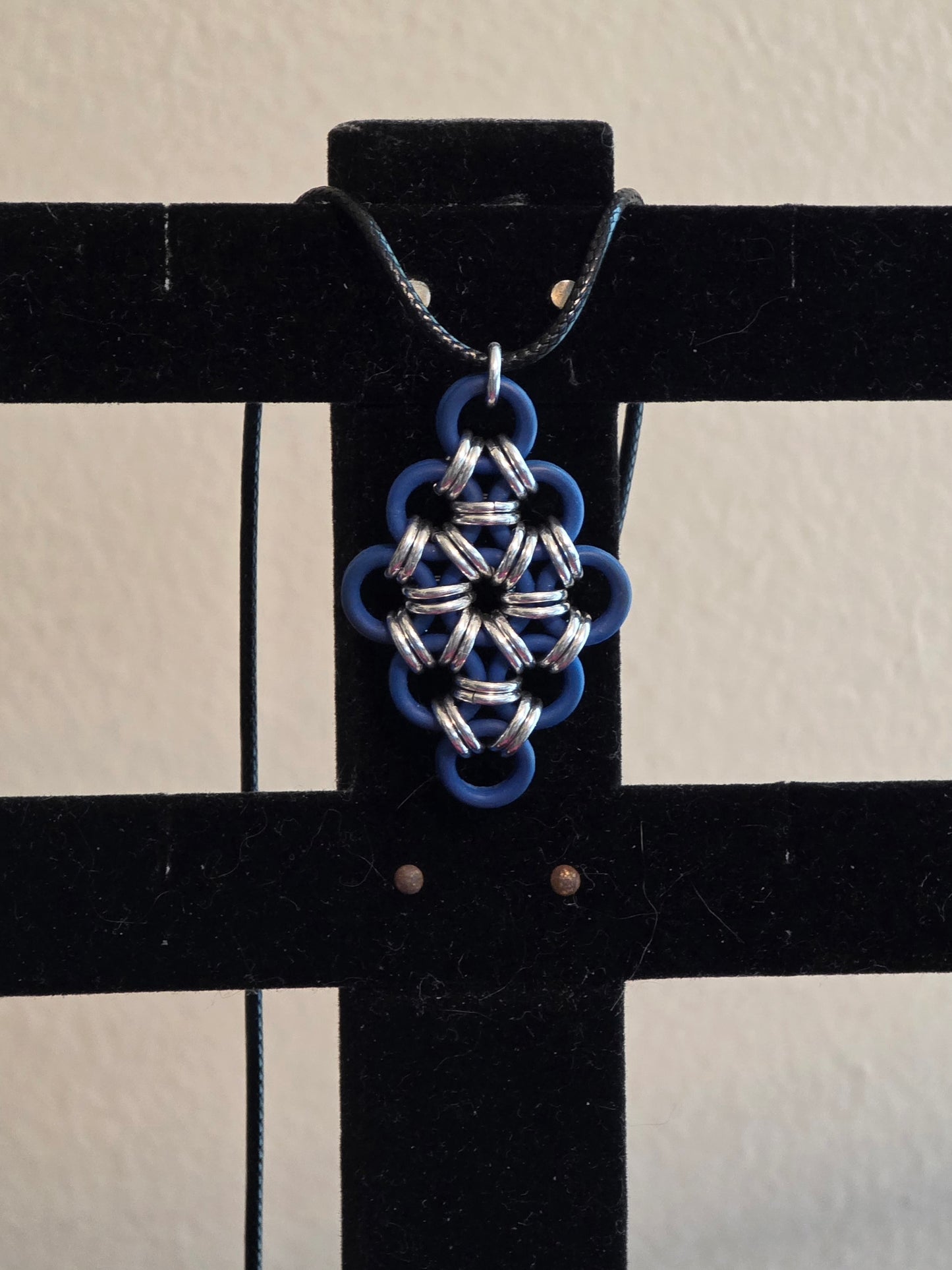 Storm Blue Chainmail Pendent