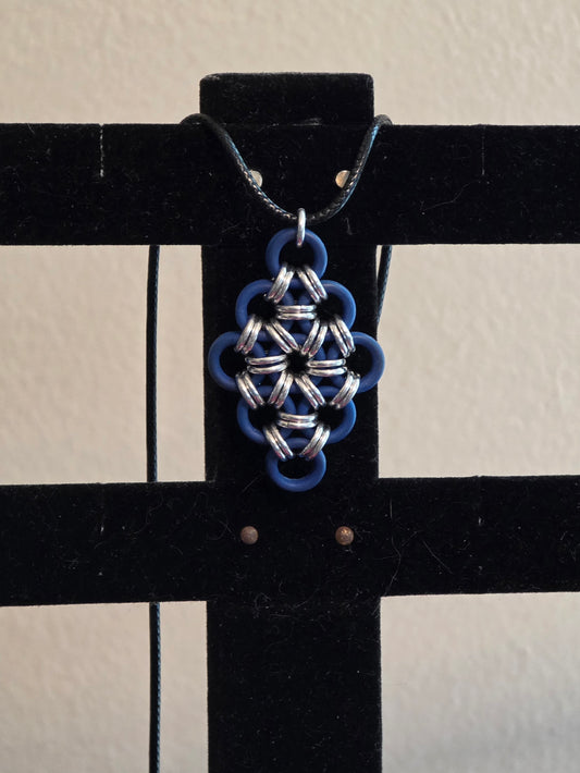Storm Blue Chainmail Pendent