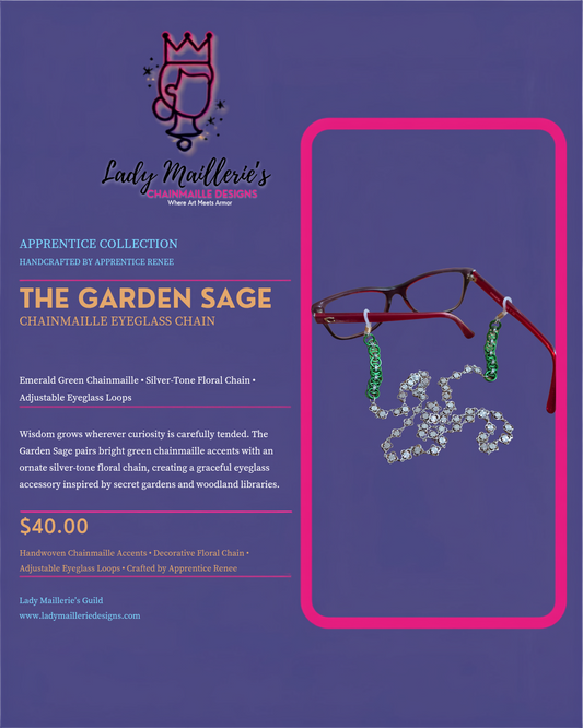 The Garden Sage – Chainmaille Eyeglass Chain