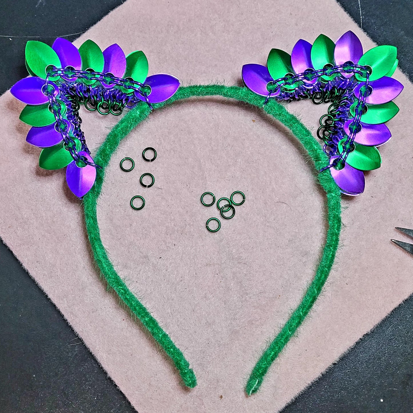 Scale Maille Animal Ear Headband