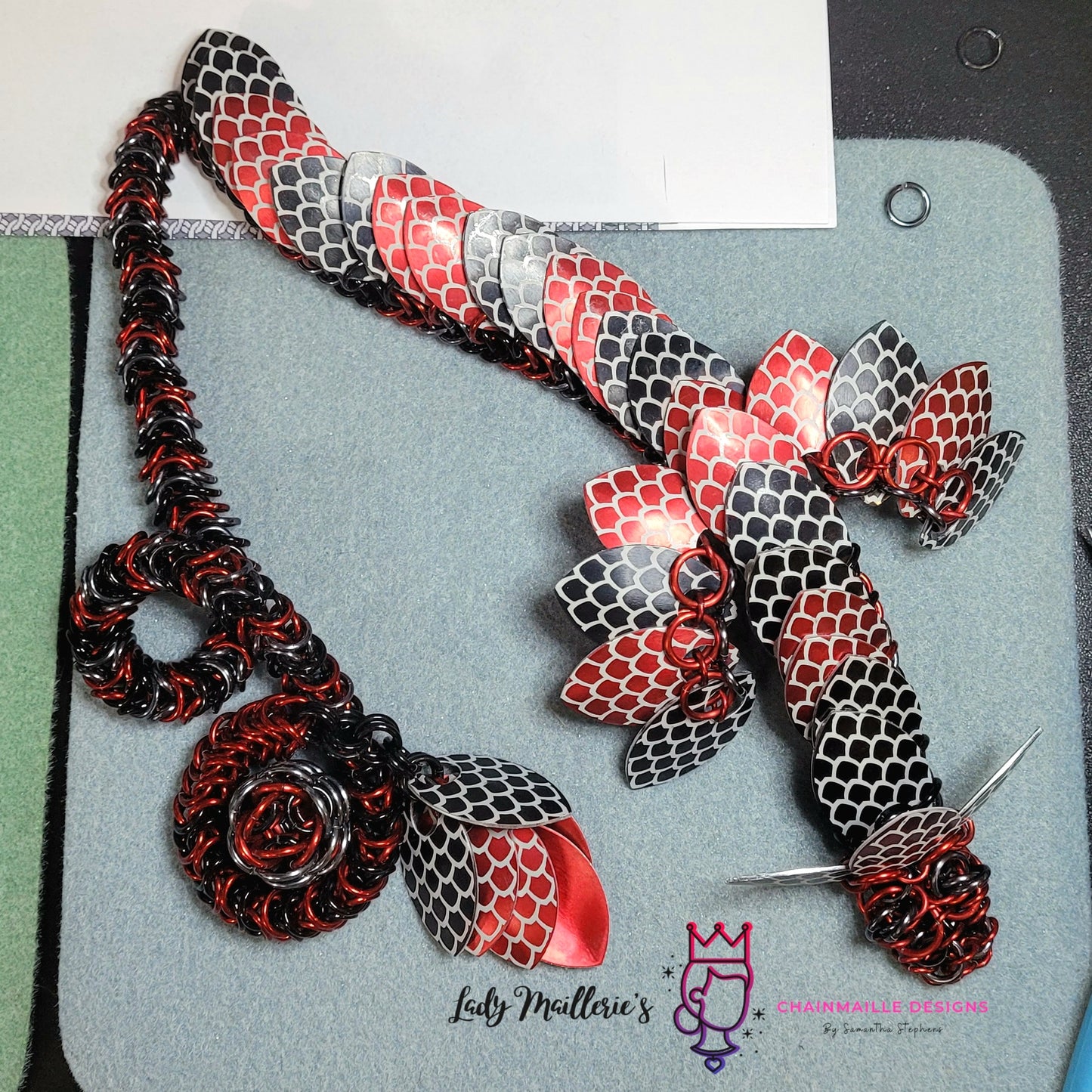 Dragon Statue -- Custom Chainmaille Scale XL Fidget