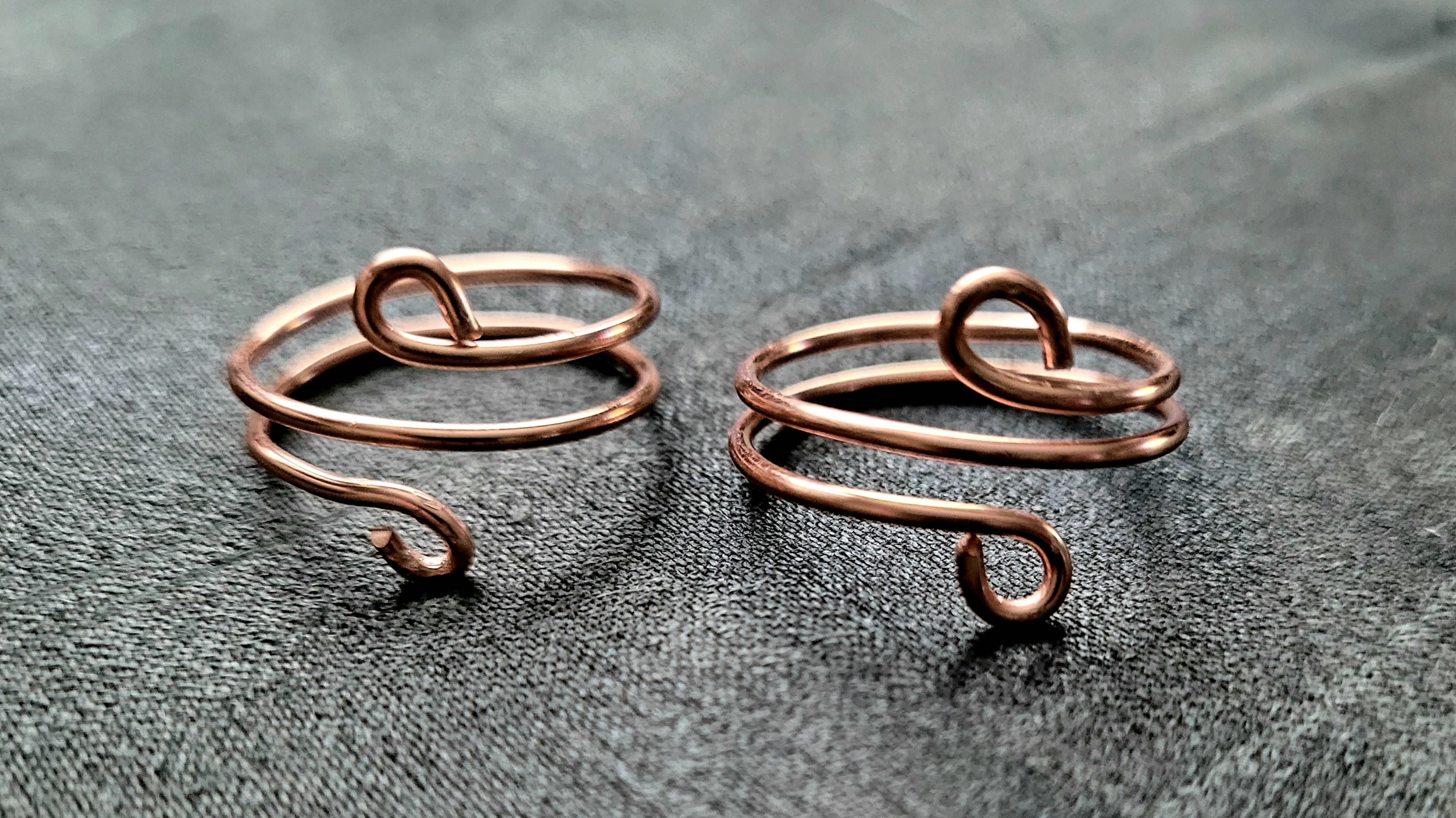3 Hand Forged Copper Rings Set. 100% Pure Raw Copper Healing Medicine Ring.  | eBay