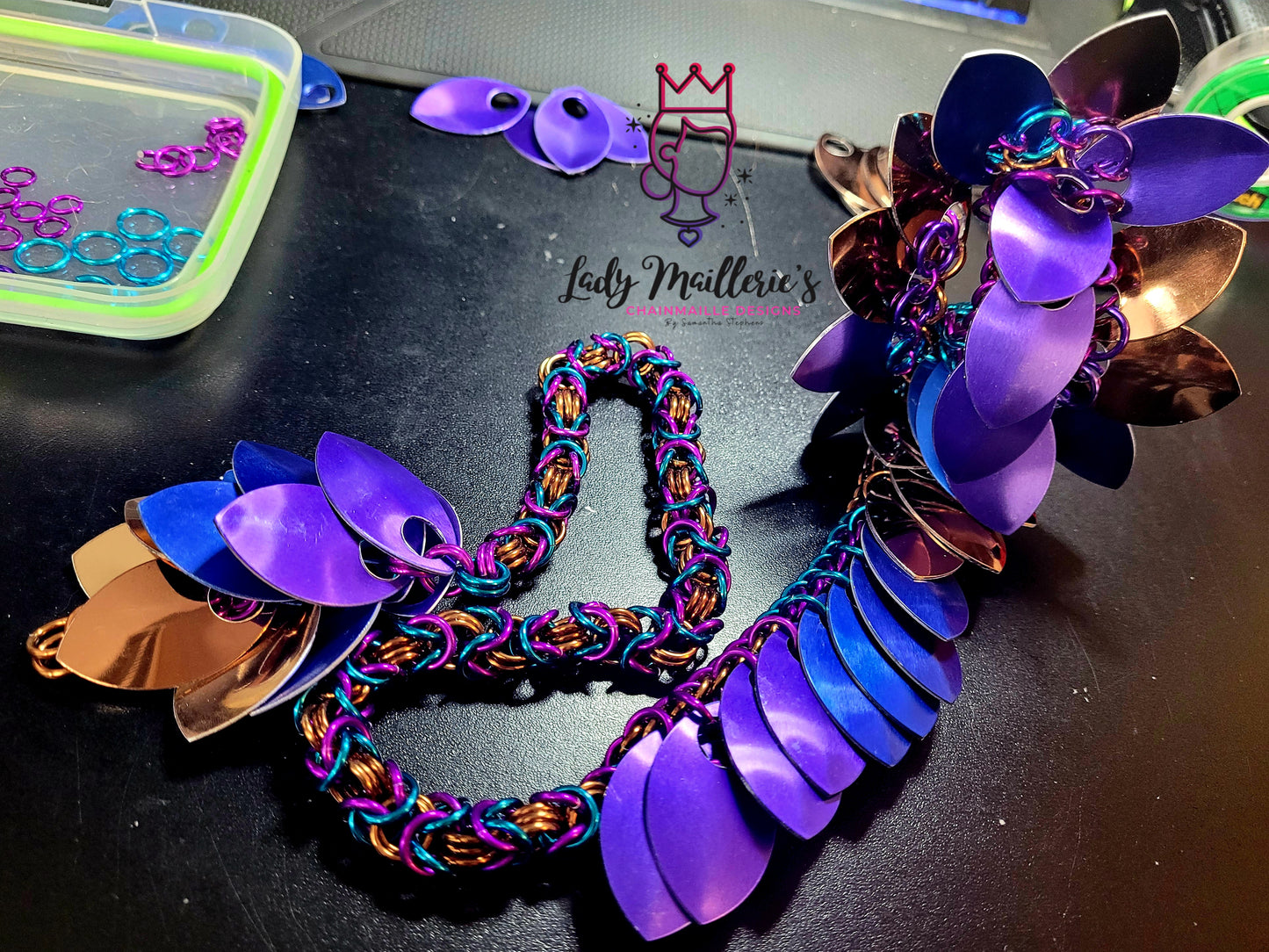 Dragon Statue -- Custom Chainmaille Scale XL Fidget