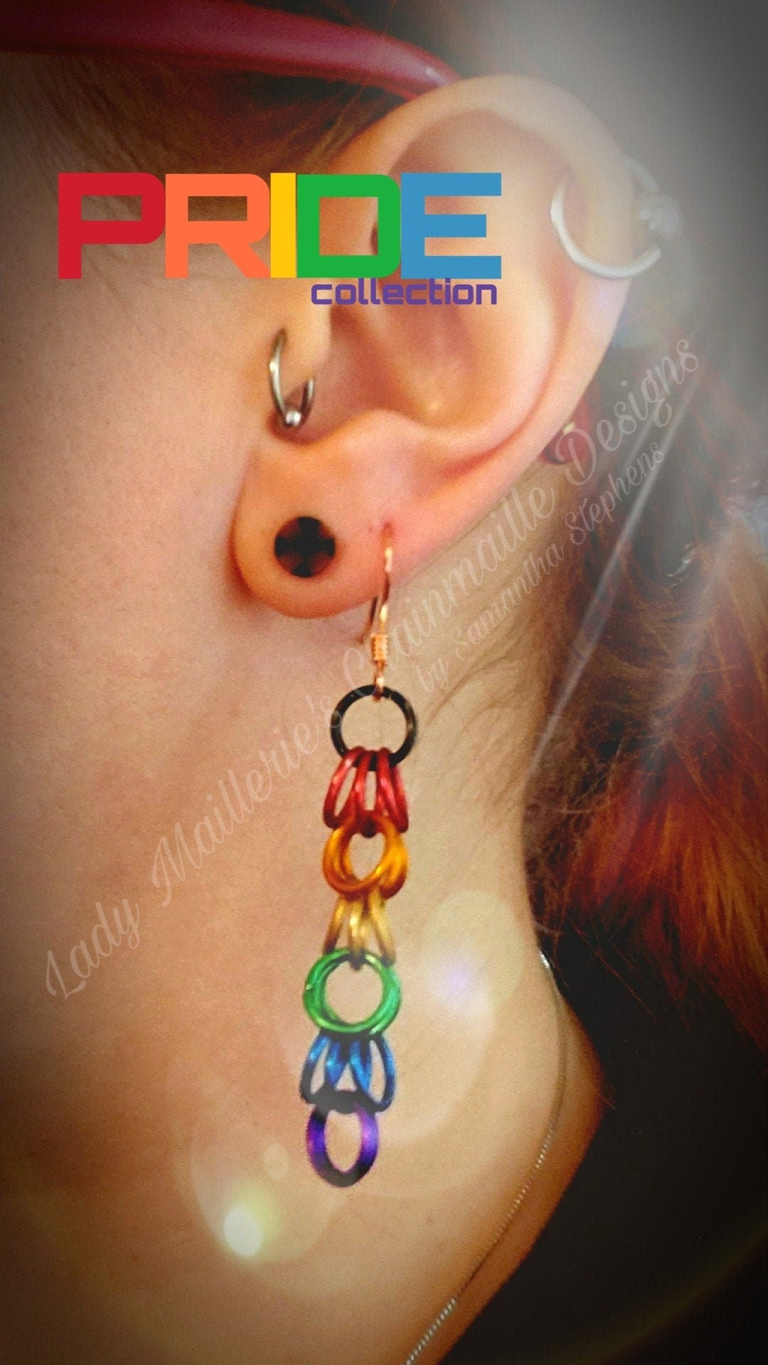 PRIDEcollection Rainbow Shaggy Hoops Dangle