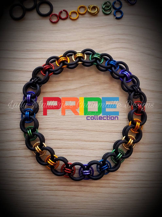 PRIDEcollection Helms-weave Bracelet with Rubber Rings