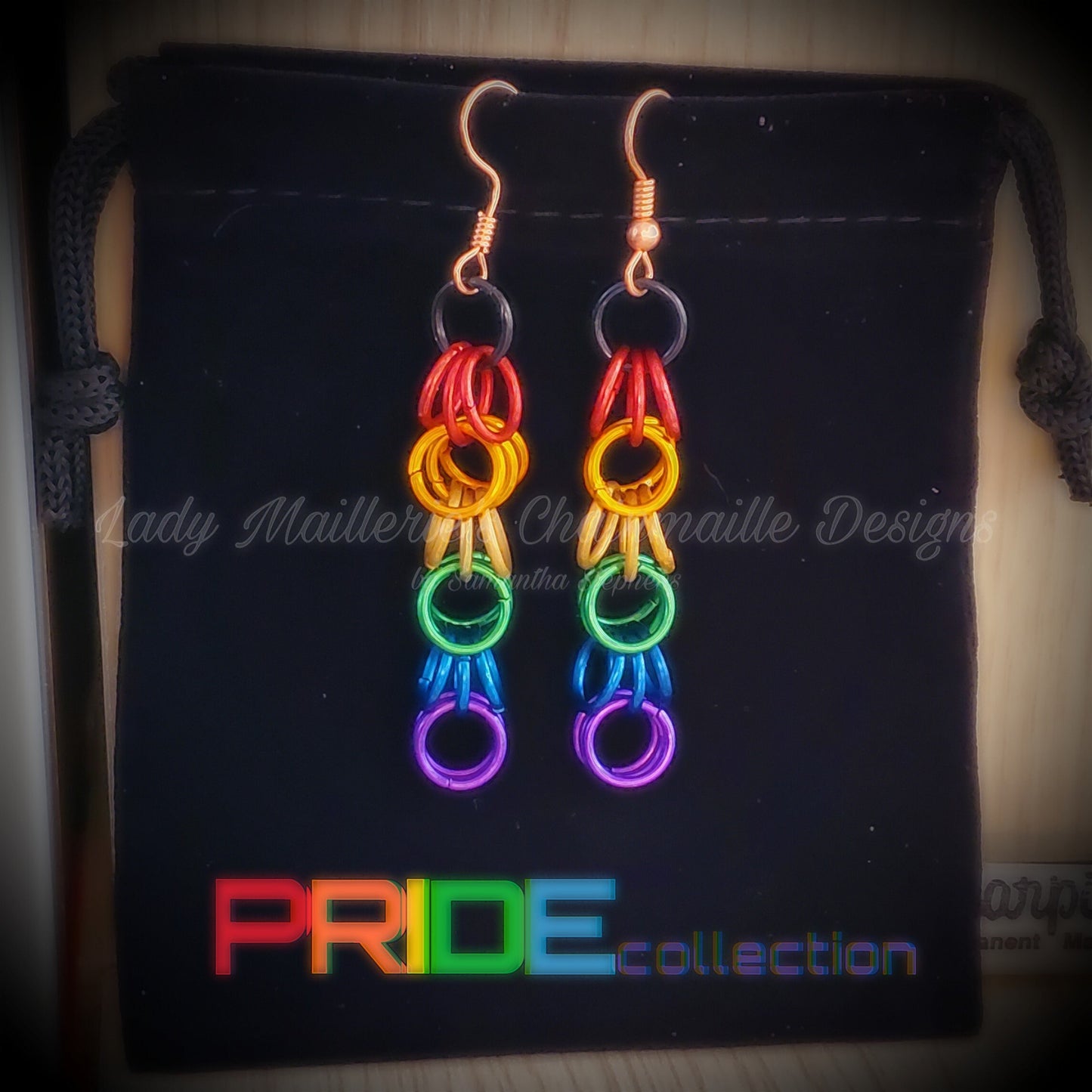 PRIDEcollection Rainbow Shaggy Hoops Dangle