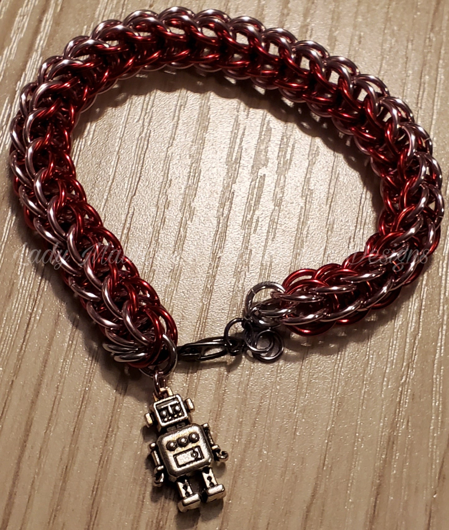 Red/Pink Full Persian Charm Bracelet