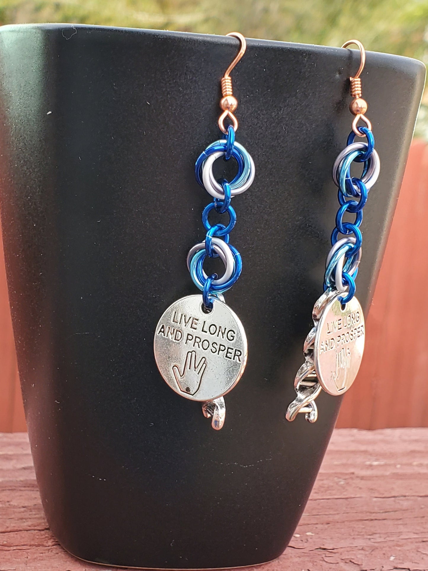 Science and Friendship Mobius Dangle Earrings