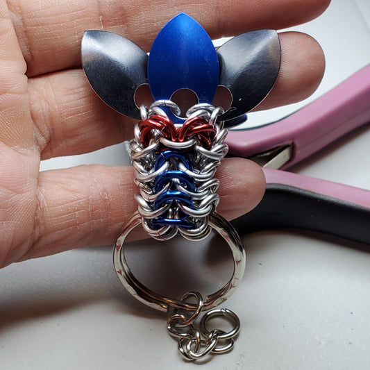 Mini Dragon Scale Keychain Sculpture Custom Color