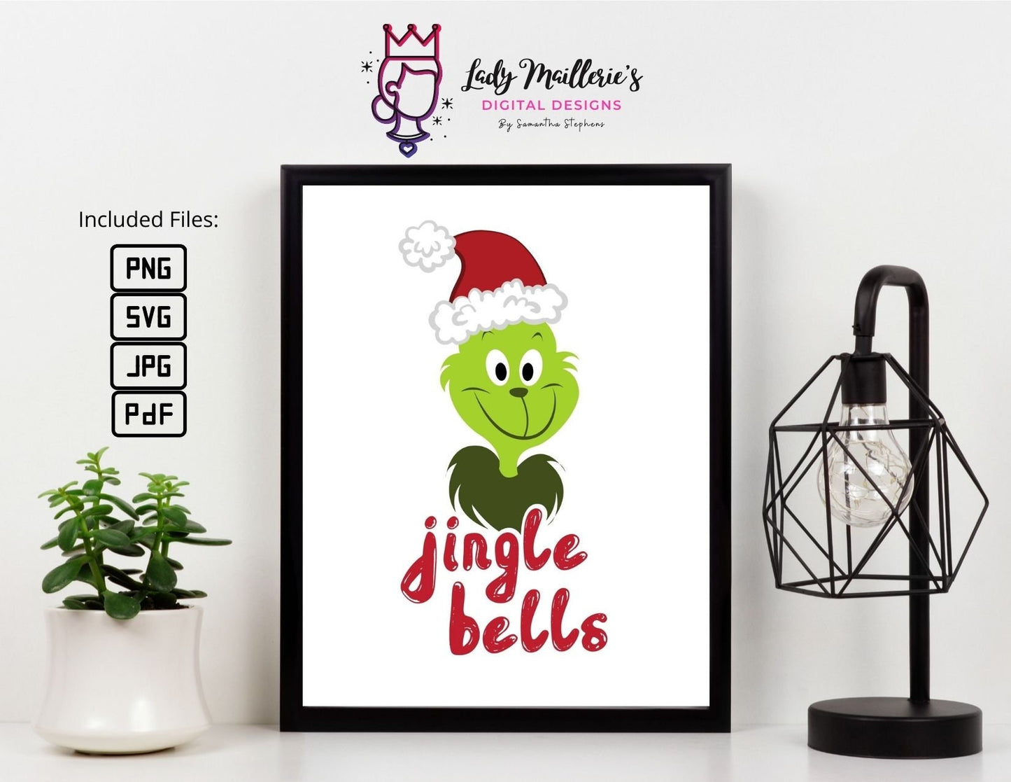 Grinch Bells© **INSTANT DOWNLOAD** Digital File .pdf, .jpg, .png, .svg