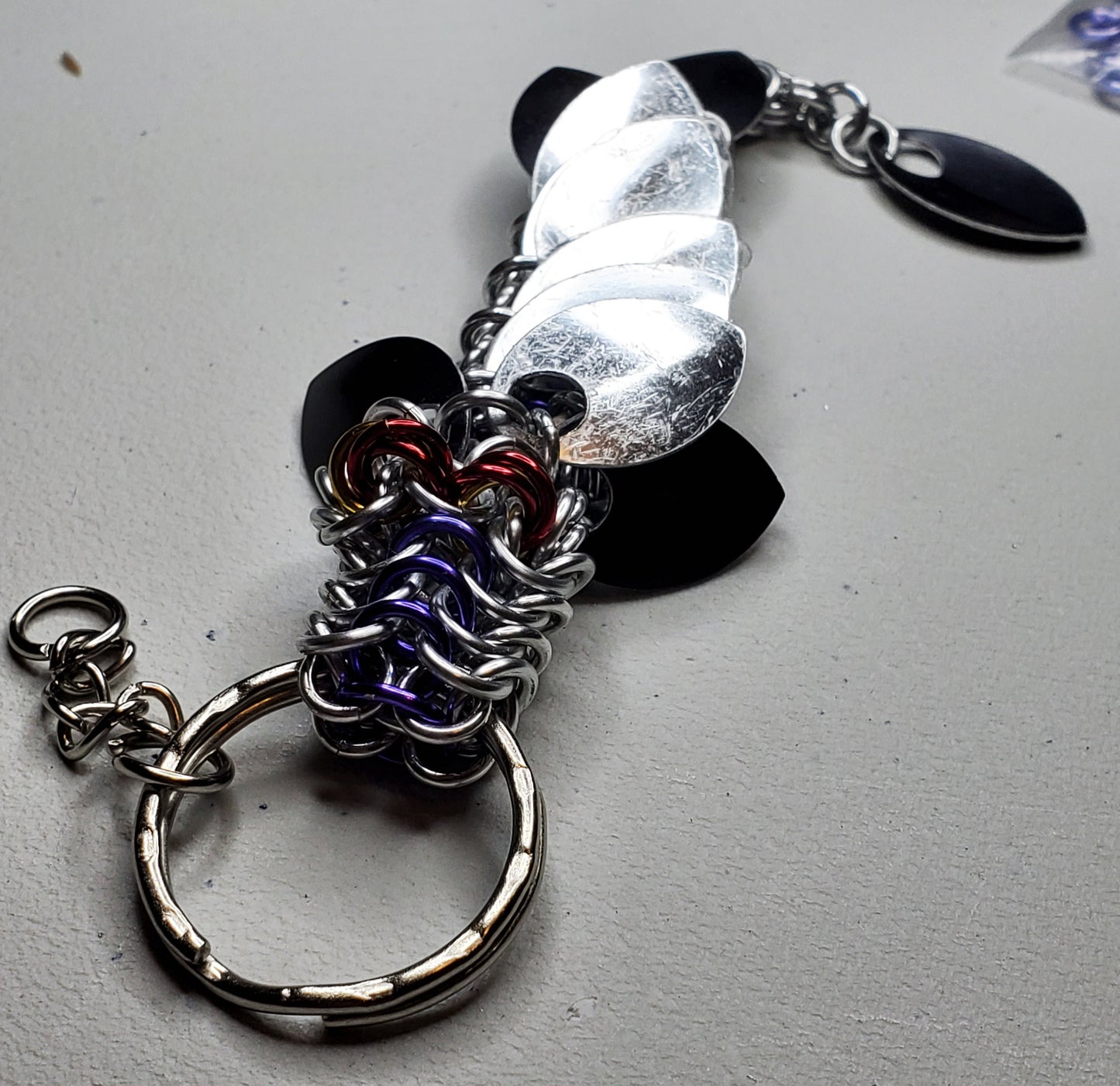 Mini Dragon Scale Keychain Sculpture Custom Color