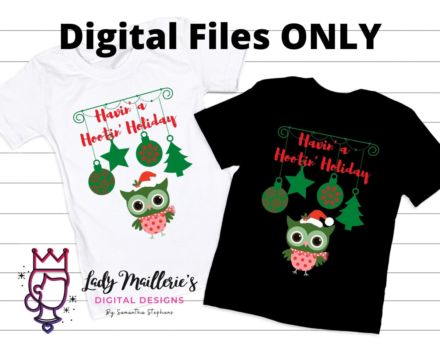 Havin' a Hootin' Holiday© Digital Art **INSTANT DOWNLOAD** .pdf, .png, .jpg, .svg