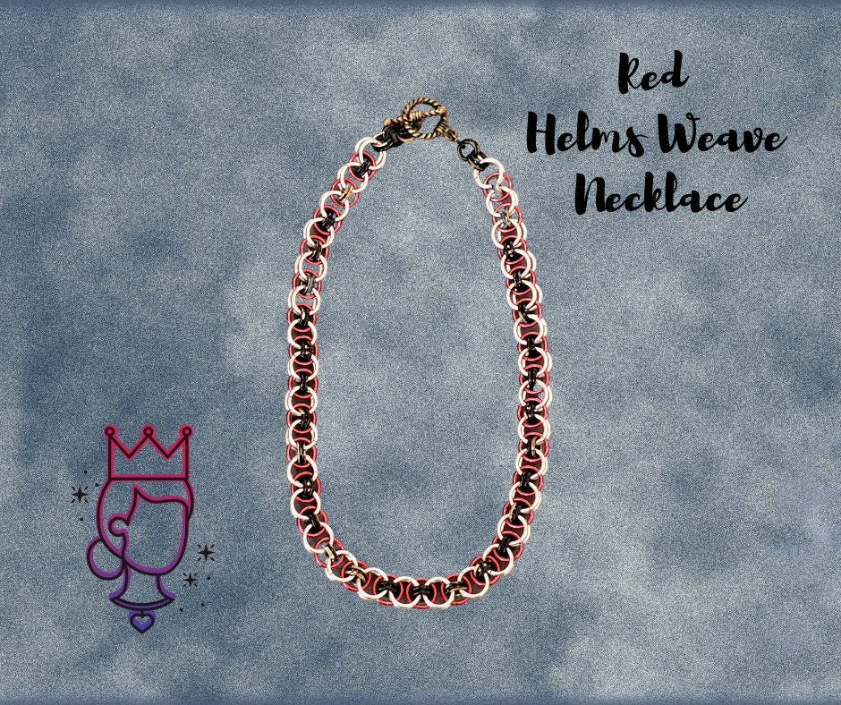 Helms Weave Necklace and Long dangle earring Gift set