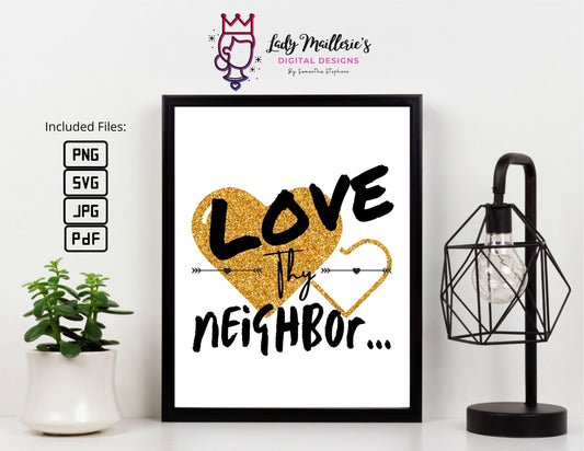 Love Thy Golden Rule© Digital Art **INSTANT DOWNLOAD** Digital File .pdf, .jpg, .png, .svg