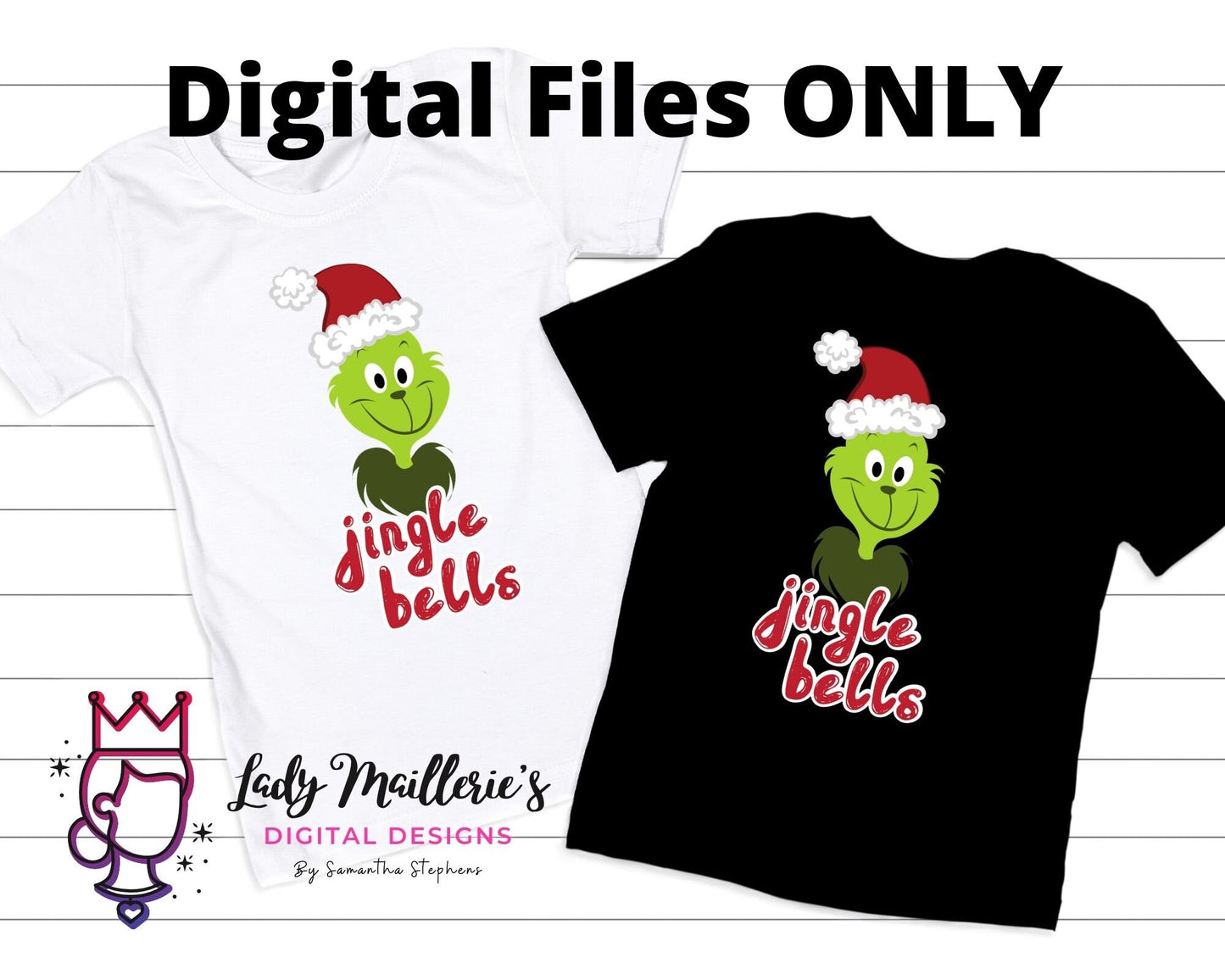 Grinch Bells© **INSTANT DOWNLOAD** Digital File .pdf, .jpg, .png, .svg