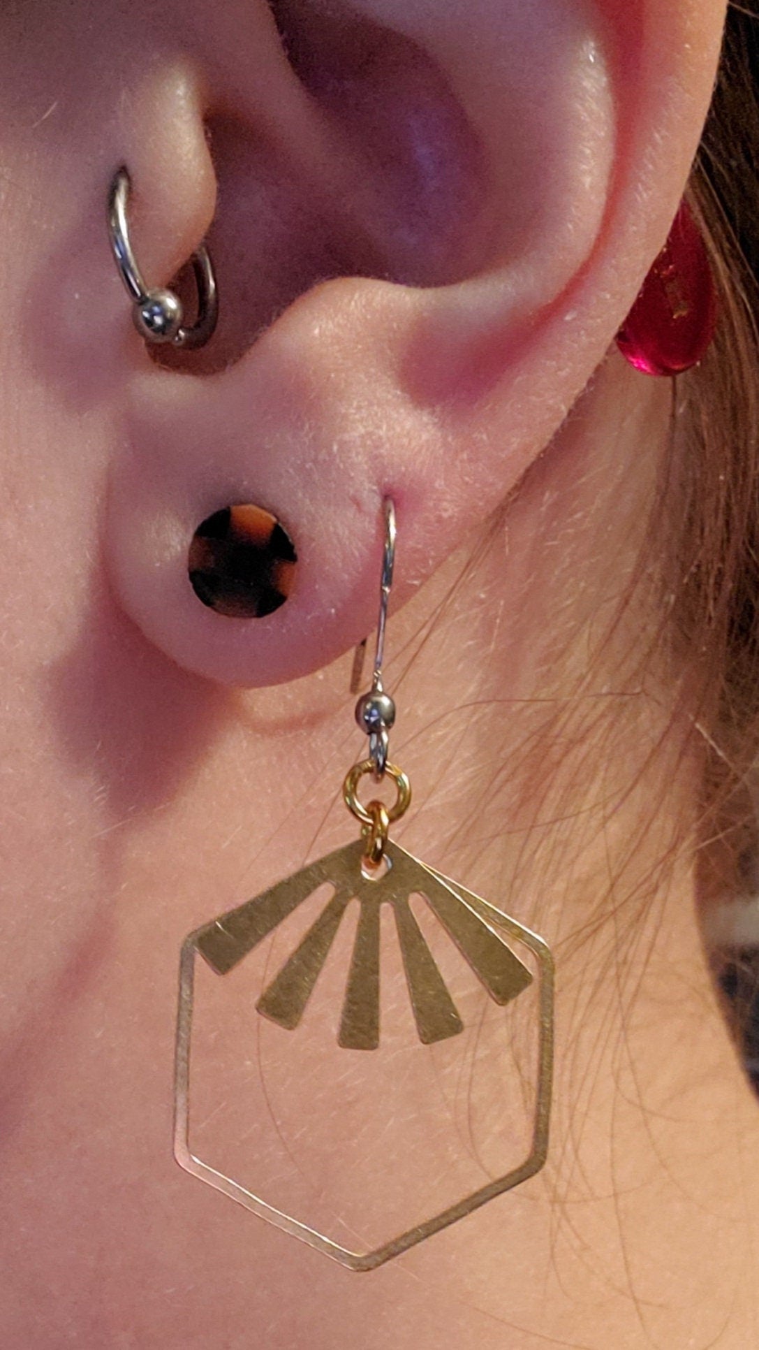 Link's Desire Brass Dangle Earrings
