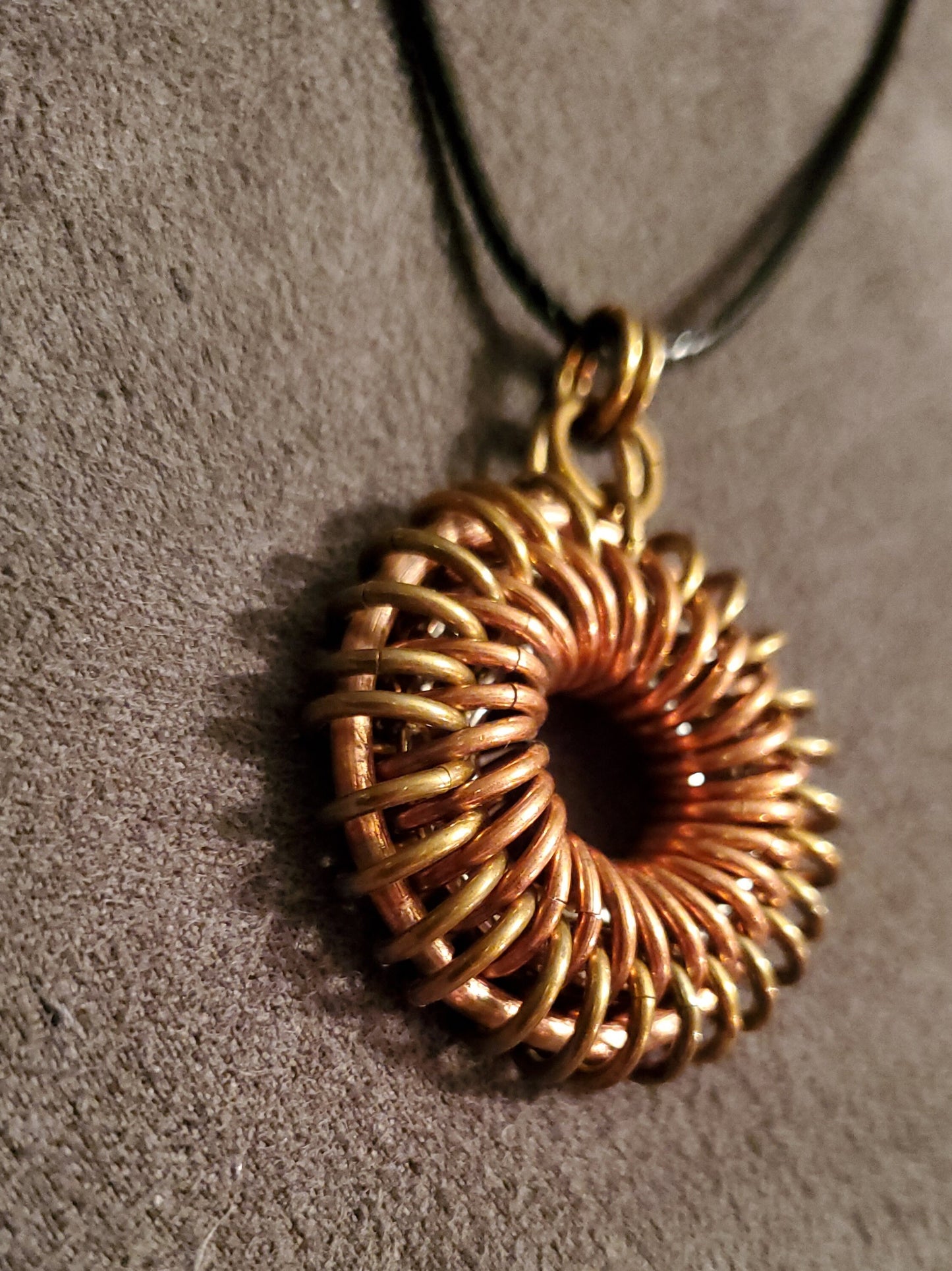 Copper Sunflower Pendant
