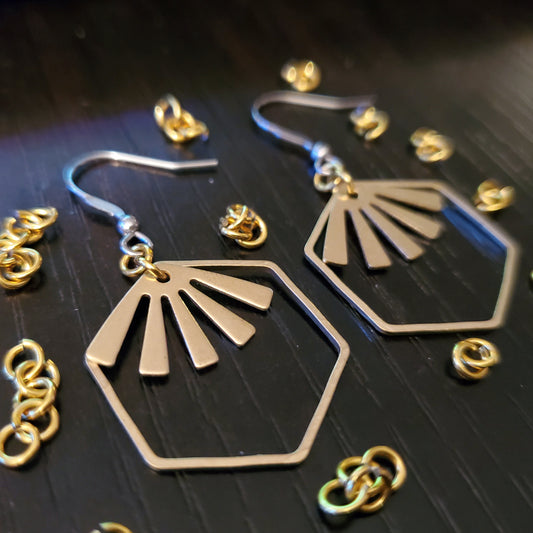 Link's Desire Brass Dangle Earrings