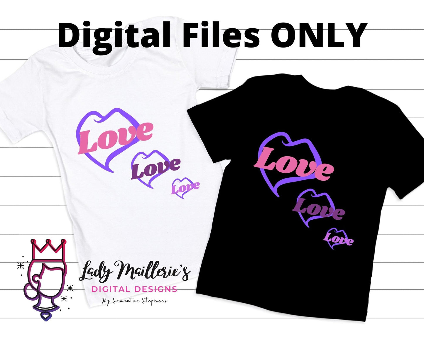 LoveX3© Digital Art **INSTANT DOWNLOAD** Digital File .pdf, .jpg, .png, .svg
