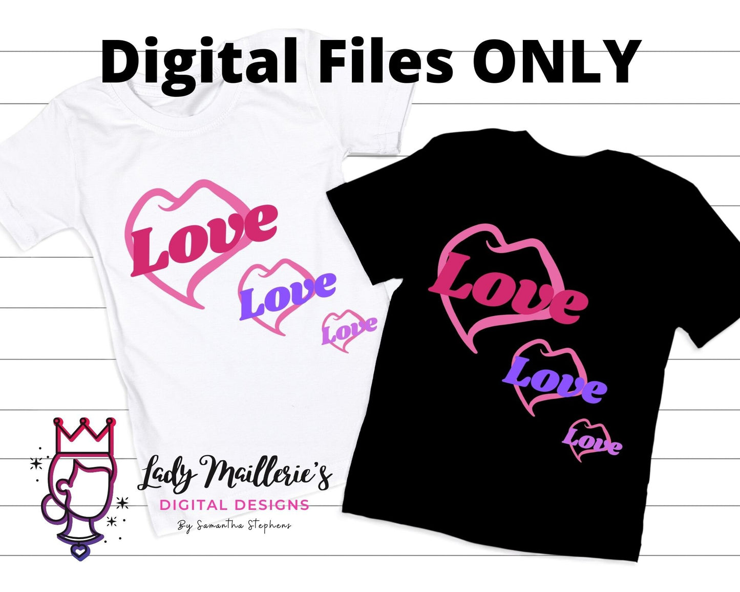LoveX3© Digital Art **INSTANT DOWNLOAD** Digital File .pdf, .jpg, .png, .svg