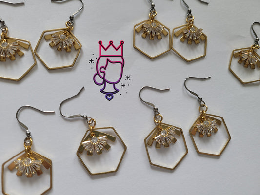 Link's Triumph Brass CZ Dangle Earrings