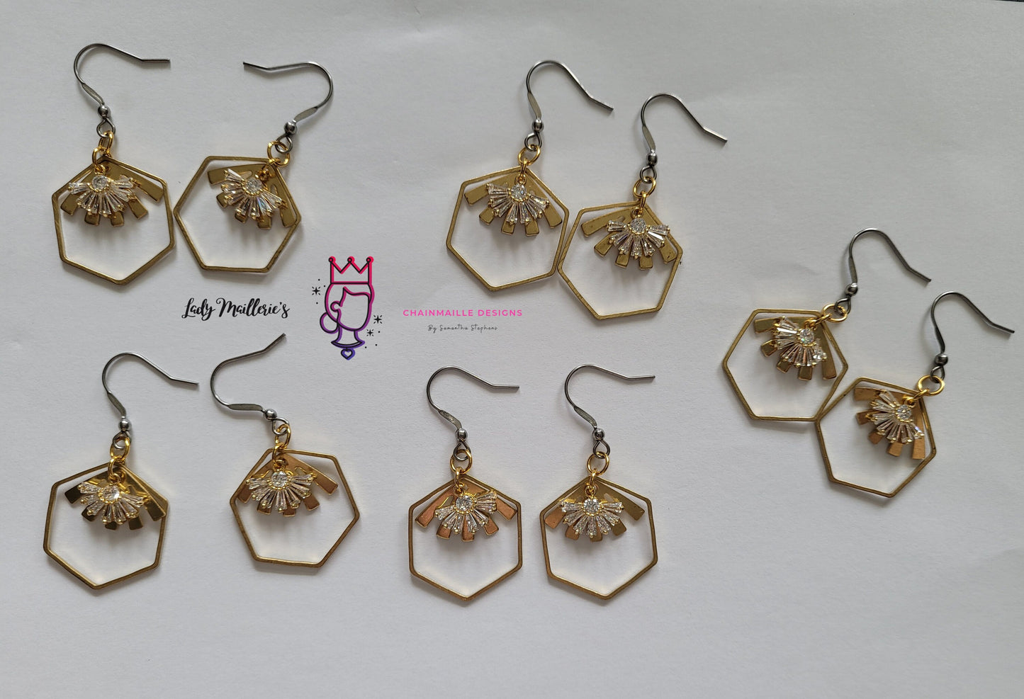 Link's Triumph Brass CZ Dangle Earrings