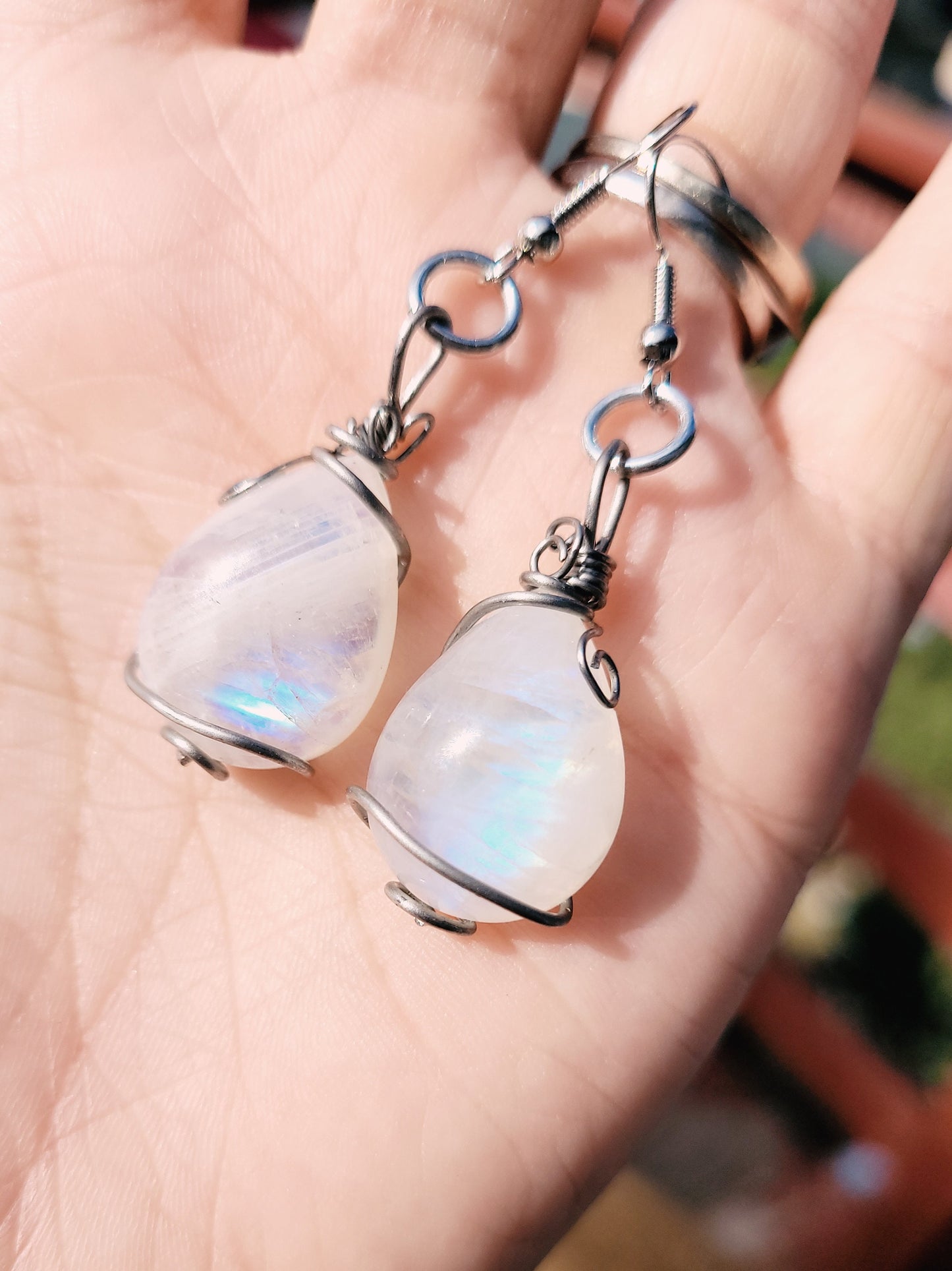 Moonstone Teardrop Earrings