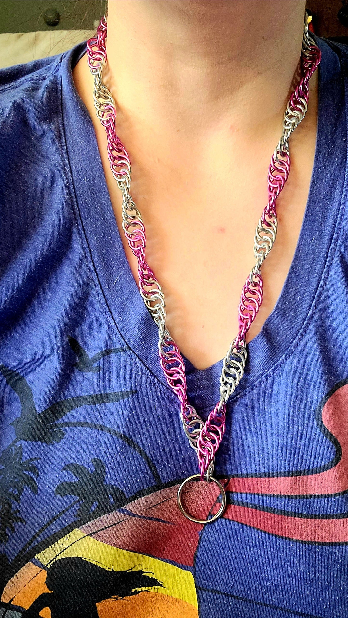 Spiral Chainmaille Necklace Lanyard