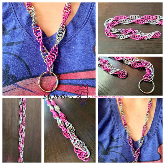 Spiral Chainmaille Necklace Lanyard