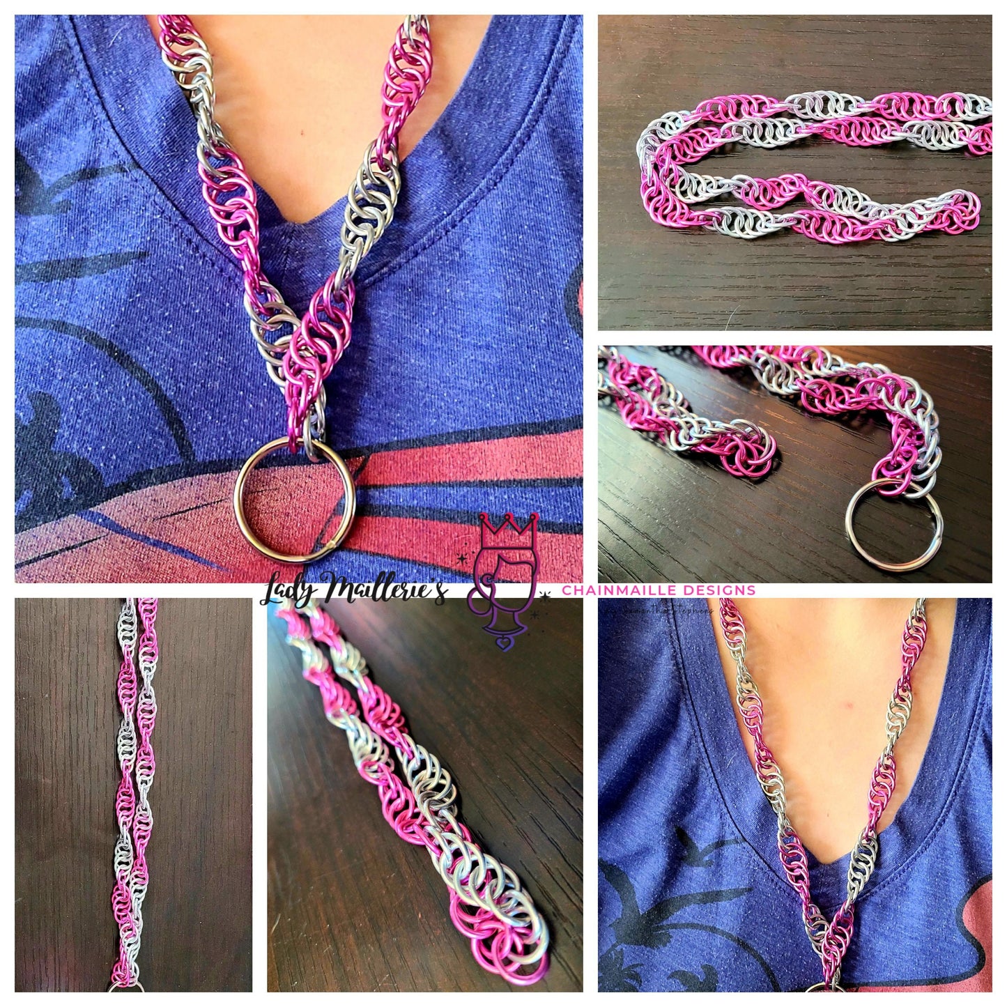 Spiral Chainmaille Necklace Lanyard