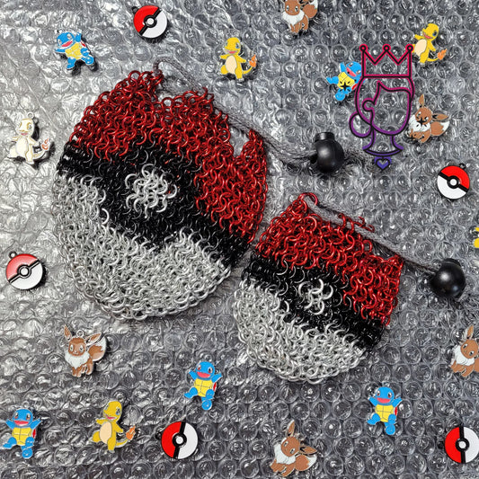 Pokeball Chainmaille Dicebag